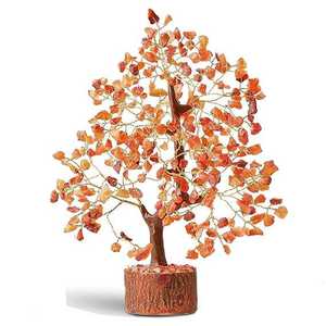 Arbre en pierre précieuse de jaspe rouge sculpté en gros, fait main, éco-responsable, cristal bonsaï 10-11 pouces, guérison, amour, Feng Shui, décoration intérieure - Product Image 3