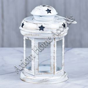 Bougeoirs en bois fabriqués à la main de style moderne glamour Lanternes Pots pour décorations de vacances de Noël Axiom Home Accents - Product Image 6