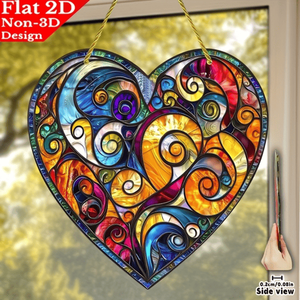 CIFbuy Acchiappasole a spirale a forma di cuore, decorazione astratta in acrilico colorato per finestre, per casa, esterni, pareti, TikTok, per servizio di selezione Temu - Product Image 4