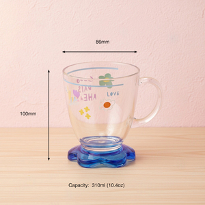 [Holar] Taza de Té con Leche Reutilizable de Plástico Resistente a los Golpes, de Grado Alimenticio, Fabricada en Taiwán, con Base de Flor de 10 oz, para Niños, Mujeres y Familias - Product Image 3