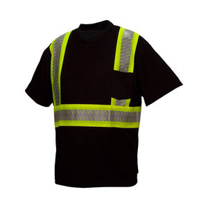 Uniforme de Trabajo de Poliéster de Alta Visibilidad OEM, Transpirable, de Secado Rápido, con Cinta Reflectante Plateada FR, Camiseta Polo de Seguridad Vial Clase 2 - Product Image 1