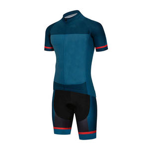 Ensembles de vêtements de cyclisme pour hommes avec impression par sublimation intégrale, prix de gros, combinaisons de cyclisme à manches courtes avec fermeture éclair intégrale - Product Image 6
