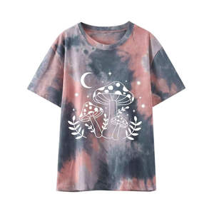 Camiseta de Mujer Sublimada de Diseño, Estampado de Arte Abstracto, Mezcla de Spandex Suave y Transpirable, Atuendos Chic de Verano, Venta al Por Mayor para Exportación - Product Image 5