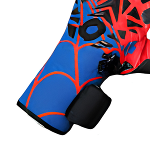 ถุงมือผู้รักษาประตูฟุตบอลพิมพ์ลาย BLACK RACING GEAR วัสดุ PU ปิดนิ้วเต็มรูปแบบ ปิดด้วยแถบตีนตุ๊กแก โลโก้สั่งทำได้ ป้องกันการบาดเจ็บ เหมาะสำหรับการฝึกซ้อม - Product Image 3