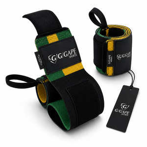 GAPE SPORTS Bandes de soutien pour poignets Noir Vert Jaune Réglables avec fermeture auto-agrippante Musculation Entraînement de force Unisexe Prix abordable - Product Image 3