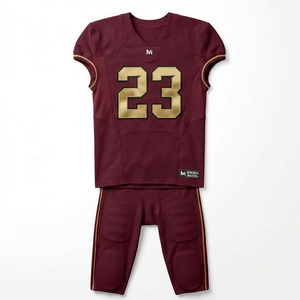 Wholesale Custom Sublimated American Football Uniforms Short Sleeve Moisture-Wicking Breathable <b>Mesh</b> Football <b>Pants</b> Jersey Set - Product Image 1