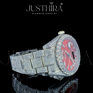 Reloj RLX Totalmente Cubierto de Diamantes Moissanite, Joyería Hiphop, Material de Plata 925, para Regalo de Compromiso, Boda o Aniversario - Product Image 3