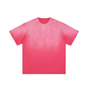 T-shirts pour hommes en coton, coupe ajustée, manches courtes, effet délavé, prix bas, 100% coton, coupe ample, imprimé, effet délavé - Product Image 1