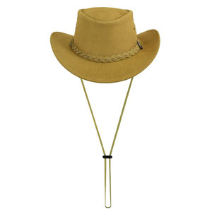 Unisex Brown Leather Cowboy <b>Hat</b> With Braided <b>Band</b> Casual Outdoor Style Adult Spring Autumn Fit 56-58CM 2026 - Product Image 5