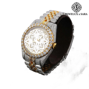 Montre Hip Hop personnalisable avec diamants Moissanite, verre saphir et bracelet en acier inoxydable, disponible à prix d'exportation - Product Image 6