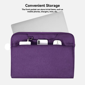 Nice Look Dark Purple Color Men Women <b>Laptop</b> <b>Bags</b> Convenient Storage Pockets Flexible Shoulder Strap Skin Friendly <b>Laptop</b> <b>Bag</b> - Product Image 5