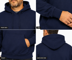 2026 Wholesale Unisex Polyester Cotton Fleece Pullover Hoodies Manufacturer Custom Logo <b>Black</b> <b>Plain</b> Blank <b>Men</b> Hoodie <b>Sweatshirts</b> - Product Image 3