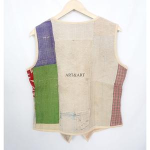 Handmade Vintage Cotton <b>Kantha</b> Vest for Women Short Quilted <b>Jacket</b> for Autumn Season Women's Vintage Short <b>Kantha</b> <b>Jacket</b> - Product Image 6