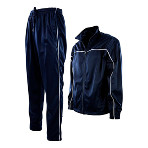 Ensemble de survêtement noir pour homme, manches longues, fermeture éclair, couleur unie, col montant, pantalon de jogging, sportif, séchage rapide, coupe régulière, automne - Product Image 2
