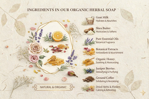 Jabón de Baño Herbal Orgánico 100g |   Jabón Natural Sin Sulfatos |   Blanqueamiento e Hidratación para Piel Seca |   Fabricante OEM de Productos Hechos a Mano al por Mayor - Product Image 4