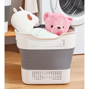 Cesto per Bucato Pieghevole e Richiudibile con Piccola Maniglia, Design Salvaspazio per Dormitori, Case e Lavanderie - Product Image 1