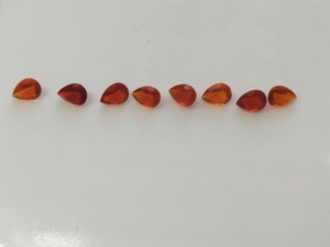 Ópalo de Fuego Natural, Corte Pera de 8x6MM, Gema Natural de la Mejor Calidad para Joyería - Product Image 3