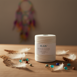Cordón de Algodón Ilan de 4mm, 250g, Blanco, para Hacer Atrapasueños - Product Image 2