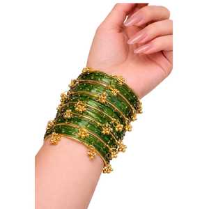 Vente en gros d'usine, bracelets en verre faits à la main, churiyan, pour femmes, traditionnels indiens, pakistanais, mariage, mode kashmiri, couleur et taille personnalisées - Product Image 1