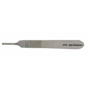Scalpel chirurgical manuel de qualité supérieure en acier inoxydable réutilisable, certifié CE, longueur totale 12,5 cm, manche n° 3 - Product Image 3