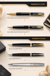 Black <b>Gold</b> Tone Custom Logo Smooth Writing Promotional <b>Pen</b> Set Textured Barrel Metal Clip Ballpoint Gift Office Giveaway - Product Image 5