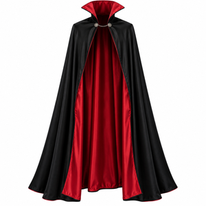 Capa de Vampiro Personalizada para Halloween, Estilo Gótico de Drácula, Reversible en Negro y Rojo, Disfraz para Fiesta de Cosplay - Product Image 3