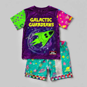 Ropa de Verano Cómoda para Niños, Camiseta y Pantalones Cortos Transpirables, Conjunto Informal Ligero, Talla Personalizada, Servicio de Entrega Rápida - Product Image 3