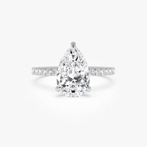 Bague de fiançailles en diamant taille poire pour femme, or massif 18 carats, style classique, diamants naturels certifiés GIA - Product Image 4