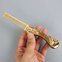 Peigne à barbe en acier inoxydable de haute qualité, 1 pièce, format de poche portable, service OEM personnalisable, toutes couleurs, outil de coiffage texturé