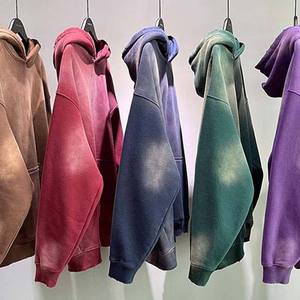 Sudaderas con Capucha para Hombre, 100% Algodón, Estilo Vintage, Lavado Ácido, Logotipo Personalizado Bordado, Corte Holgado, Manga Larga, Prendas Básicas de Invierno - Product Image 5
