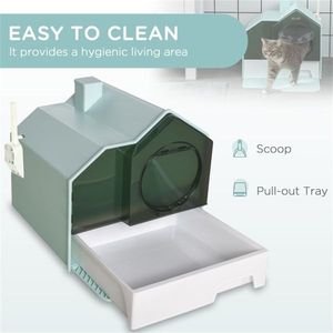 Lettiera Intelligente XXL per Gatti con Pulizia Automatica, Facile da Pulire, Grande Capacità, Forma Quadrata Carina per la Pulizia degli Animali Domestici - Product Image 2