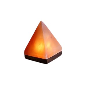 Lampe en sel de l'Himalaya Feng Shui en forme de pyramide, artisanale, écologique, technique de sculpture blanche SE-8624 par Sian Enterprise Salt Lamps - Product Image 5