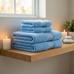 Serviettes de bain 100% coton peigné 600 GSM ultra douces, très absorbantes, couleur unie, tissées, ensemble de serviettes de luxe, séchage rapide, spa, Oeko-Tex - Product Image 2