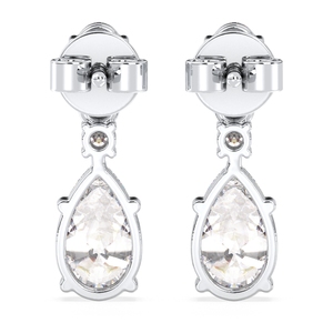 REYES - Pendientes Colgantes de Plata de Ley 925 de Alta Calidad con Moissanita Certificada por GRA, Hechos a Mano, Regalos de Boda para Mujer, Joyería Fina - Product Image 6