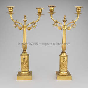 Candelabros de latón de inspiración antigua multivela perfectos para bodas clásicas fiestas vintage y casas de lujo - Product Image 4