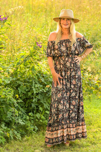 2024 nouveautés été mode vêtements femmes décontracté bohème Floral longue Maxi robe cravate teinture Boho gitane Chic satin soie tissu - Product Image 2