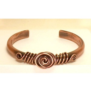Contemporary Smooth Copper Band – Sophisticated Knot-Detail Bangle for Daily Wear Rustic Copper <b>Infinity</b> Knot <b>Bracelet</b> - Product Image 2