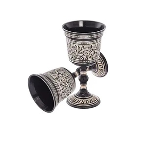 Copa Kiddush de Perlas Naturales de 5 pulgadas, Copa de Vino para Shabat, Copa de Vino de Níquel para Bar/Bat Mitzvah, Boda, Hermosa Copa de Shabat de Elijah - Product Image 3