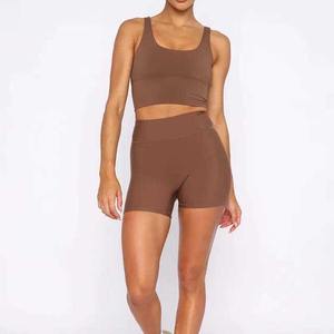 Nouvel ensemble de yoga respirant sur mesure pour femmes, best-seller, couleur unie, fabriqué dans les meilleurs matériaux, ensembles de yoga OEM - Product Image 3