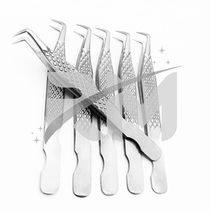 Pince à épiler professionnelle RMI en acier inoxydable, haute précision, forte, à pointe épaisse et lisse, 10 mm, pour extensions de cils - Product Image 4
