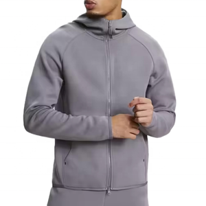 Oem Men Luxury Gym Tracksuit Cotton Breathable Sportswear Pullover Stacked Jogger Sets Casual Sports Tracksuits - Product Image 3
