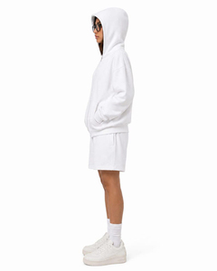 Coordinated Hoodie and Short Combo Comfortable Two <b>Piece</b> Outfit for Casual Activities and Daily Movement - Product Image 1