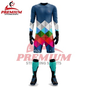 Maillot de gardien de but de football à manches courtes, respirant, 100% polyester, personnalisable, OEM, vente en gros, ensembles d'uniformes de football - Product Image 6