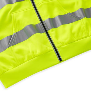 Sudadera con Capucha de Alta Visibilidad, Impermeable, de Poliéster, Chaqueta de Seguridad para el Trabajo, ANSI Clase 3, con Luz LED Intermitente, Parte Superior Lisa, Reflectante - Product Image 5