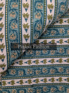 Rollo de Tela 100% Algodón Puro con Estampado a Mano |   Fabricante Mayorista de Telas Indias con Estampado Floral - Product Image 2