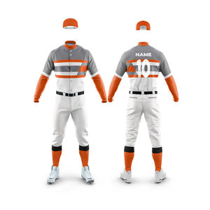 Uniforme de Béisbol Deportivo Personalizado al por Mayor con Logotipo, Conjunto de Uniforme de Béisbol Transpirable de Alta Calidad 100% Poliéster con Impresión Digital - Product Image 1