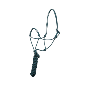 Cuerda de entrenamiento para caballos de poliéster rígido de 4 nudos, color verde cazador, con cuerda de tracción a juego de 10 pies, ajustable, duradera, OEM, al por mayor - Product Image 1