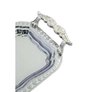 ถาดเสิร์ฟทองเหลืองดีไซน์เนอร์ งานละเอียดประณีต ปรับแต่งได้สำหรับรอมฎอนและงานแต่งงาน เหมาะสำหรับตกแต่งห้องครัวและห้องรับประทานอาหารระดับไฮเอนด์ - Product Image 6