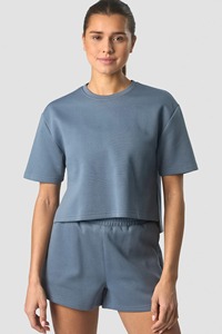 เสื้อยืดโอเวอร์ไซส์ทรงครอป แขนสั้น คอกลม ผ้าฝ้าย สไตล์วินเทจ ลุคสบายๆ สำหรับผู้หญิง - Product Image 3