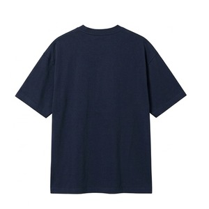 เสื้อยืดแขนสั้นสีน้ำเงินกรมท่าสำหรับผู้ชาย คอกลม ทรงปกติ สวมใส่สบาย ผ้าฝ้ายเจอร์ซีย์ถัก 100% ระบายอากาศได้ดี น้ำหนัก 220 กรัม รับสั่งทำพิเศษ - Product Image 2